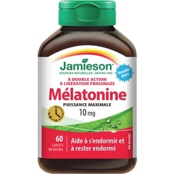 Jamieson Mélatonine forte puissance de double action à libération prolongée 10 mg 60 ea, 0,25 $/1ch