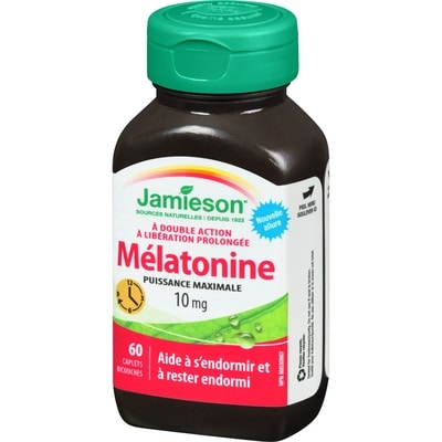 Mélatonine forte puissance de double action à libération prolongée 10 mg