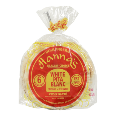 Hannas Pita, Small White 225 g, $1.11/100g