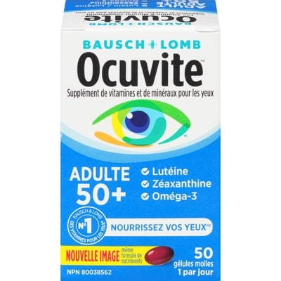 Bausch & Lomb Vitamines Adulte 50+ 50 ea, 0,52 $/1ch