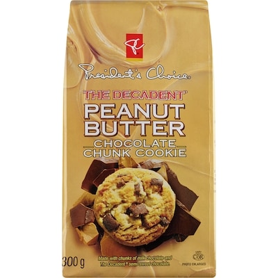 President's Choice The Decadent Peanut Butter Chunk Cookies 300 g, $1.83/100g