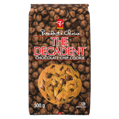 President's Choice The Decadent Chocolate Chip Cookie 300 g, $1.83/100g