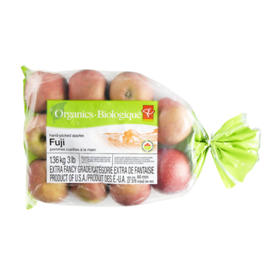 PC Organics Organic Fuji Apples, 3 lb Bag 1.36 kg, $0.48/100g