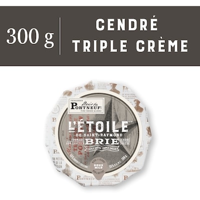 Alexis de Portneuf Fromage brie triple crème cendré L'Étoile de Saint-Raymond 300 g, 4,67 $/100g