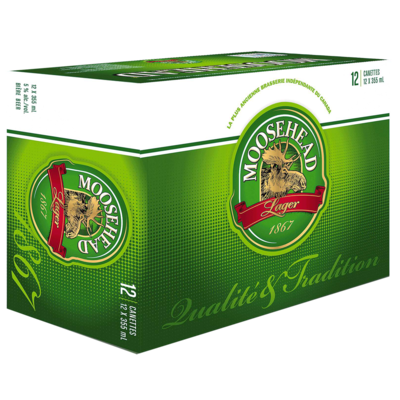 Moosehead Bière Moosehead, canettes (Pièce d’identité requise au moment du ramassage) 12x355.0 ml, 0,45 $/100ml