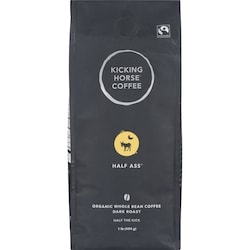 Organic Fairtrade Dark Roast Whole Bean Coffee, Half Ass