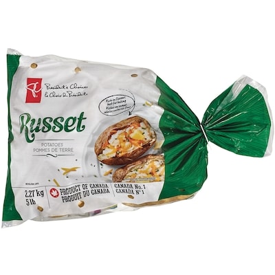 le Choix du Président Pommes de terre Russet, sac de 5 lb 2.268 kg, 0,26 $/100g