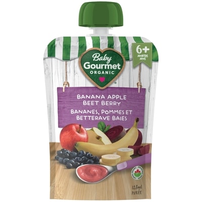 Baby Gourmet Organic Puree Banana Apple Beet Berry 128 ml, $1.79/100ml