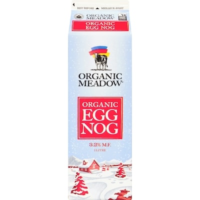 Organic Meadow Egg Nog 1 l, $0.80/100ml