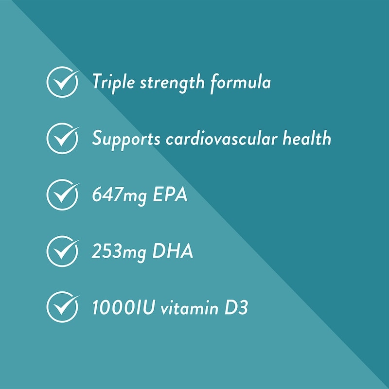Omega3+ Triple Strength + D3, Omega 3 Fish Oil