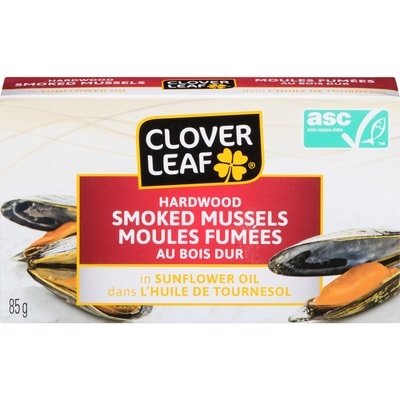 Clover Leaf Mussels, Smoked 85 g, $3.52/100g