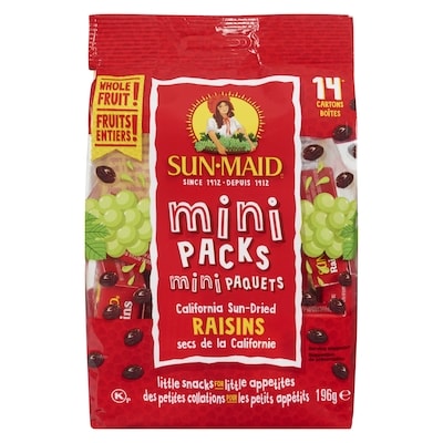 Boîtes miniatures de raisins secs