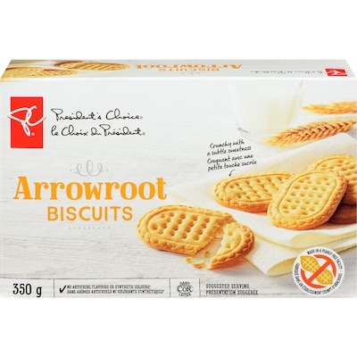 President's Choice Arrowroot Biscuits  350 g, $1.57/100g