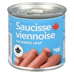 Maple Leaf Saucisses viennoises de Maple Leaf 113 g, 1,24 $/100g