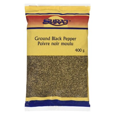 Suraj Poivre noir moulu (Kali Mirch) 400 g, 2,37 $/100g