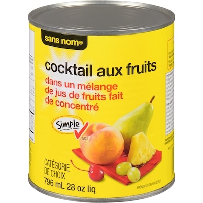 Sans Nom Cocktail aux fruits dans un mélange de jus de fruits fait de concentré 796 ml, 0,63 $/100ml