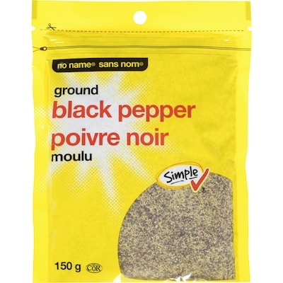 Sans Nom Poivre noir moulu 150 g, 2,67 $/100g