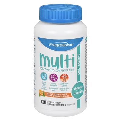 Progressive Multivitamines enfants 120 ea, 0,27 $/1ch