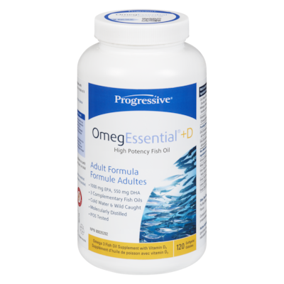 Progressive OmegEssential + D3 Softgels 120 ea, $0.25/1ea