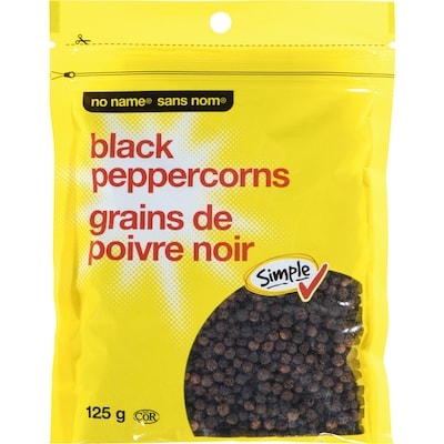 No Name Black Peppercorns 125 g, $2.80/100g