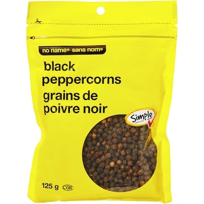 Sans Nom Grains de poivre noir  125 g, 3,20 $/100g