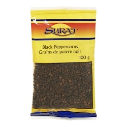 Suraj Grains de poivre noir (Kali Mirch) 100 g, 2,79 $/100g