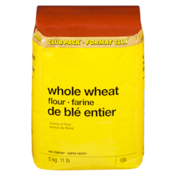 No Name Whole Wheat Flour 5 kg, $0.15/100g