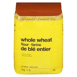 Sans Nom Farine de blé entier 5 kg, 0,14 $/100g