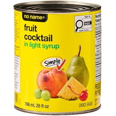 Sans Nom Cocktail aux fruits dans du sirop léger 796 ml, 0,49 $/100ml