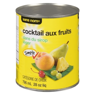 Sans Nom Cocktail aux fruits dans du sirop léger 796 ml, 0,42 $/100ml