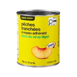 No Name Clingstone Peach Slices in Light Syrup - 796 ml | Loblaws