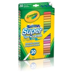 Crayola Super Tips Washable Markers, 20 Count 20x1.0 ea, $0.30/1ea