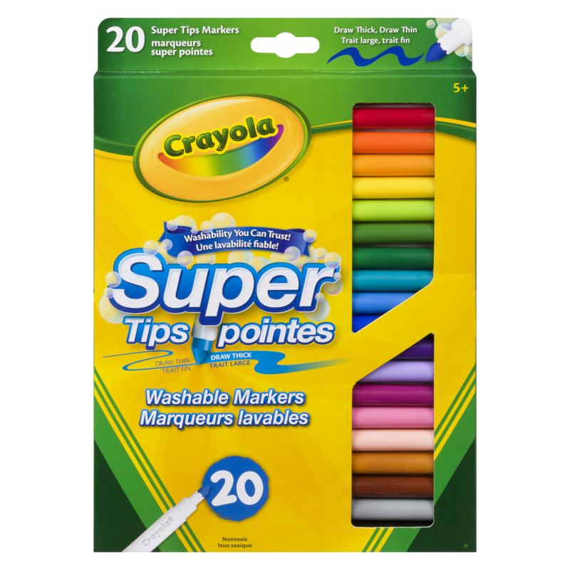 20 Count Washable Super Tip Markers 