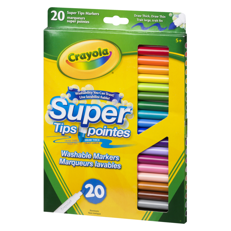 20 Count Washable Super Tip Markers 