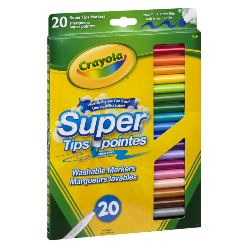 20 Count Washable Super Tip Markers 
