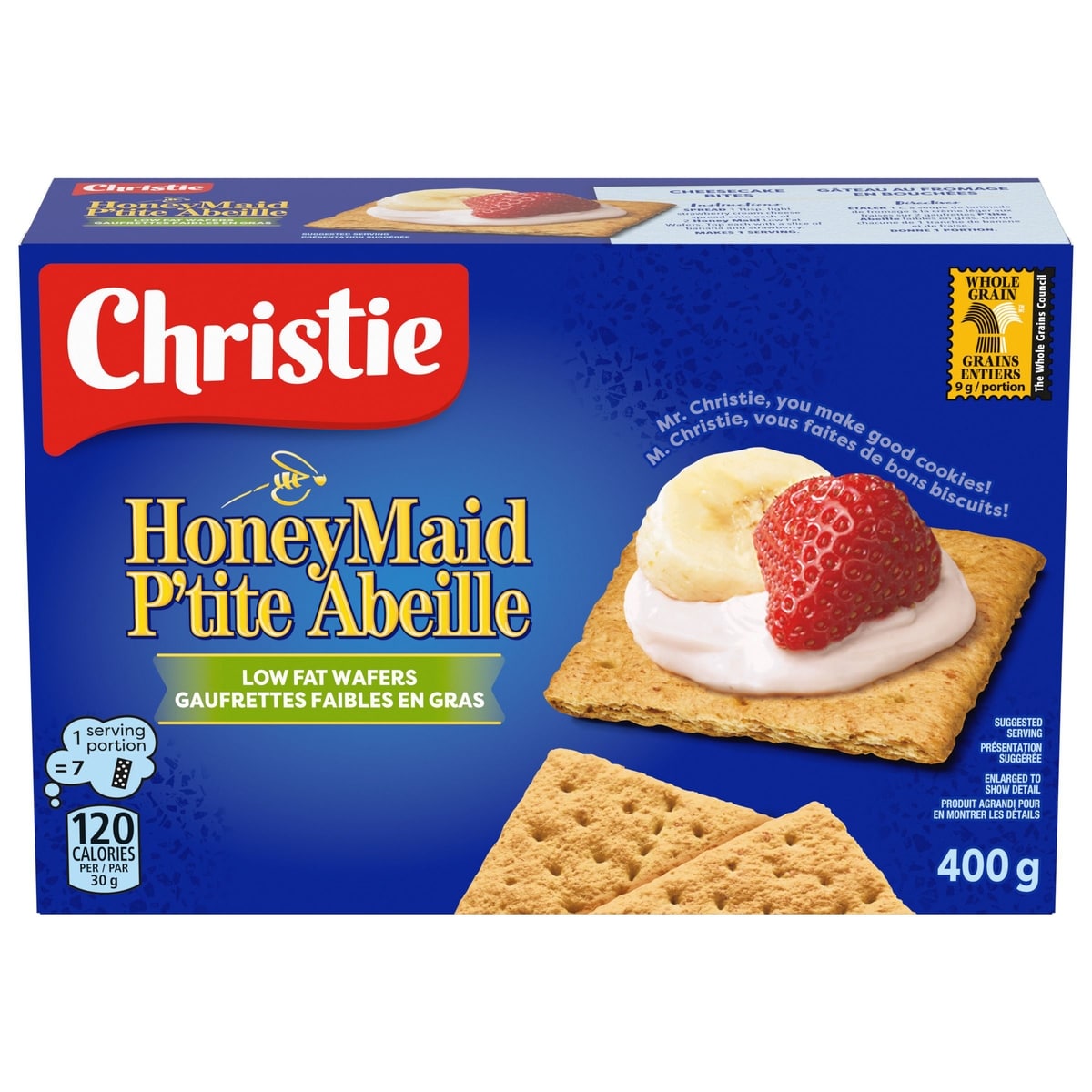 Christie Honey Maid Honey Grahams, Low Fat 400 g, $1.75/100g