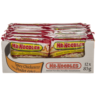 Mr Noodles Nouilles à saveur de poulet épicé format Club 12x85.0 g, 0,64 $/100g