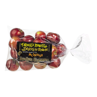 Farmer's Market McIntosh Apples, 5 lb Bag 2.27 kg, $0.35/100g