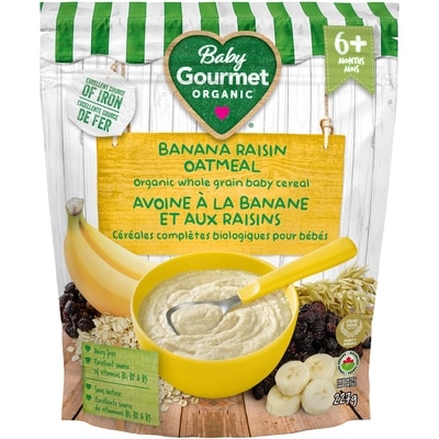 Baby Gourmet Organic Cereal Banana Raisin Oatmeal  227 g, $3.30/100g