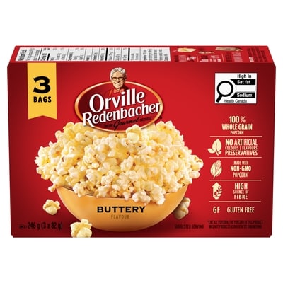 Orville Popcorn Bowl, Buttery 3x82.0 g, $1.74/100g