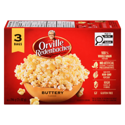 Orville Popcorn Bowl, Buttery 3x82.0 g, $1.95/100g
