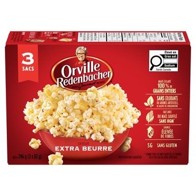 Orville Redenbacher’s Maïs soufflé, extra beurre 246 g, 1,95 $/100g