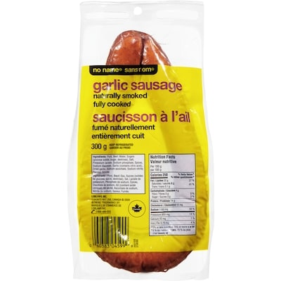 No Name Garlic Sausage Ring 300 g, $2.00/100g
