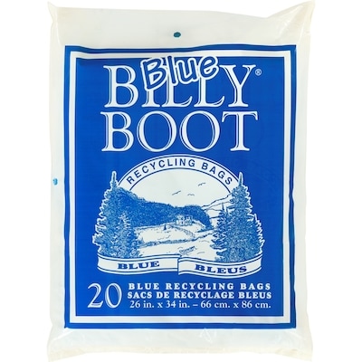 Billy Boot Blue Recycling Bags 20 ea, $0.25/1ea