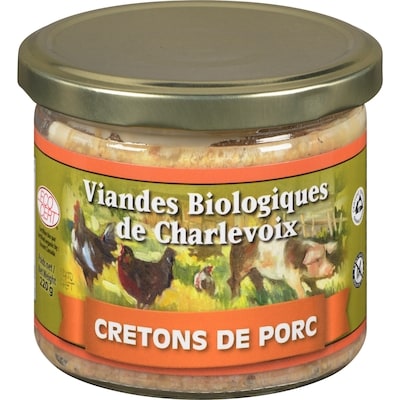 Charlevoix Cretons de porc 220 g, 5,50 $/100g