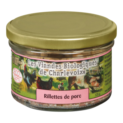 Charlevoix Rillettes de porc 125 g, 7,19 $/100g
