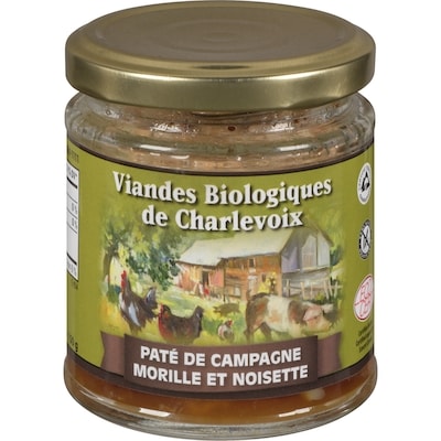 Charlevoix Pâté de campagne, morilles et noisettes 125 g, 8,39 $/100g