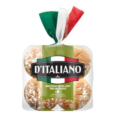 D’Italiano Petits pains à hamburger très moelleux Brizzolio 528 g, 0,76 $/100g