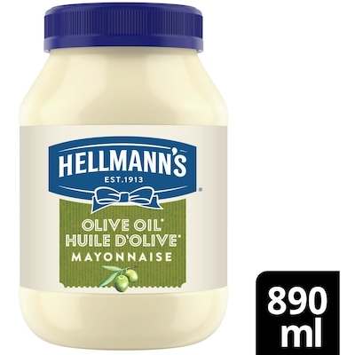 Hellmann's Olive Oil Mayonnaise ideal with fries, burgers and salads 890 ml, $0.67/100ml
