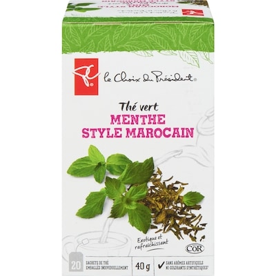 le Choix du Président Thé vert à la menthe style marocain 20 ea, 0,25 $/1ch